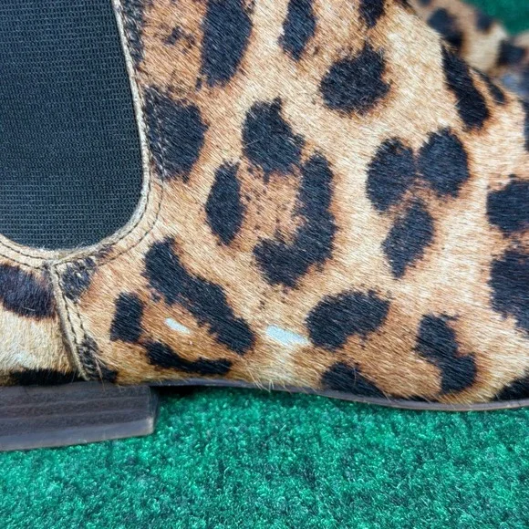 Madewell Leopard Calf Hair Chelsea Ankle Boot Pointed Toe Womens 8.5 E2241 - Picture 3 of 14